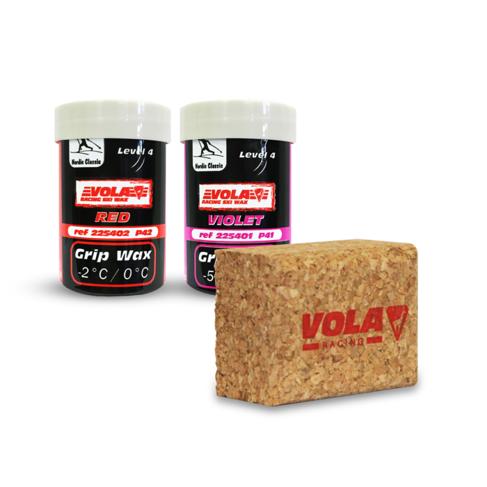 Vola burkvalla 2-pack Lila/Röd med kork (2 x 45 g)