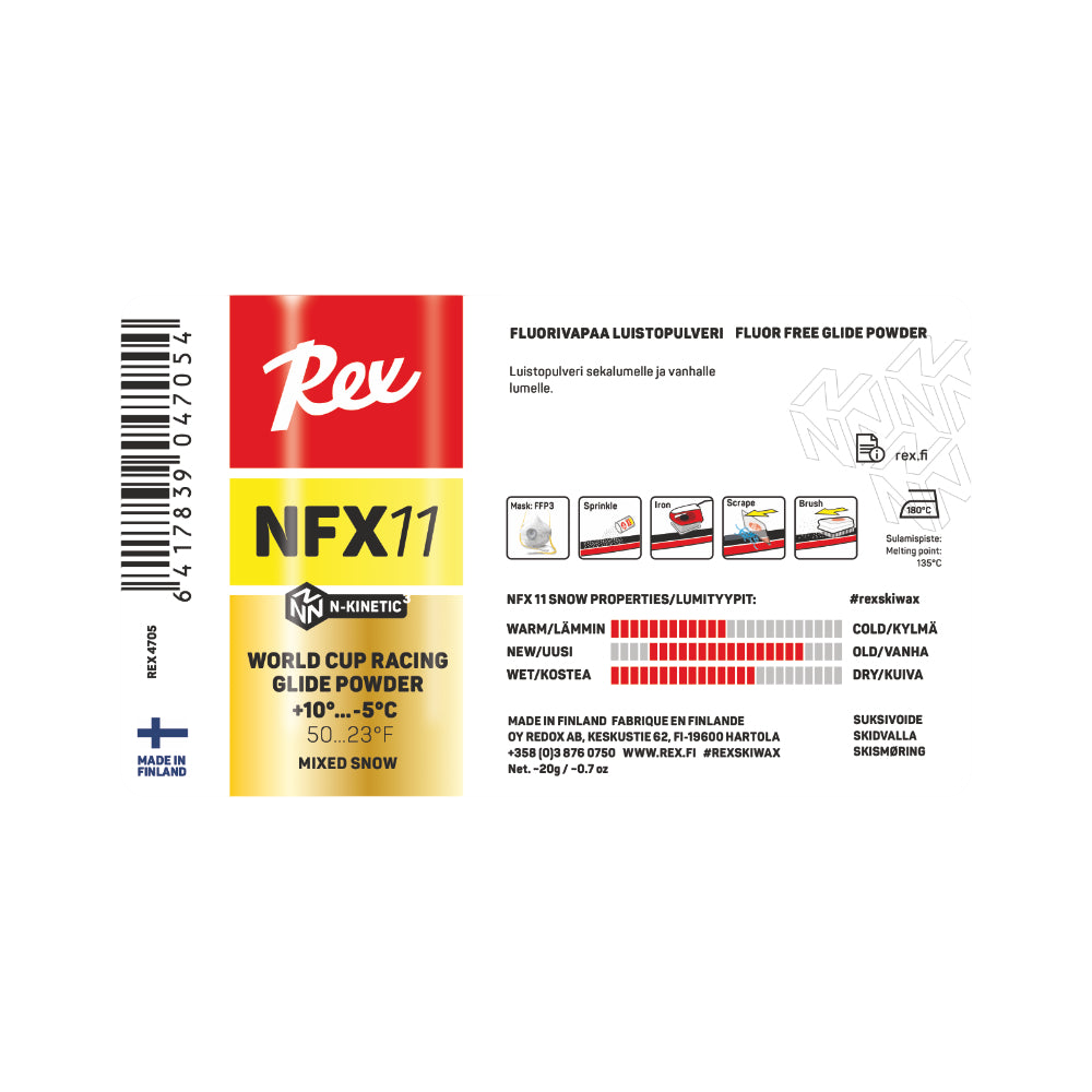 Rex NFX11 Yellow vallapulver 20 g
