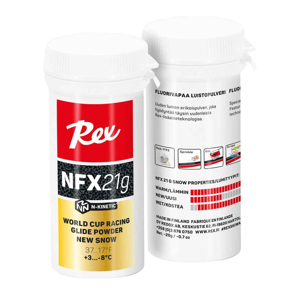 Rex NFX21G Black New Snow vallapulver 20 g
