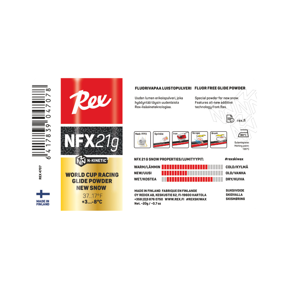 Rex NFX21G Black New Snow vallapulver 20 g