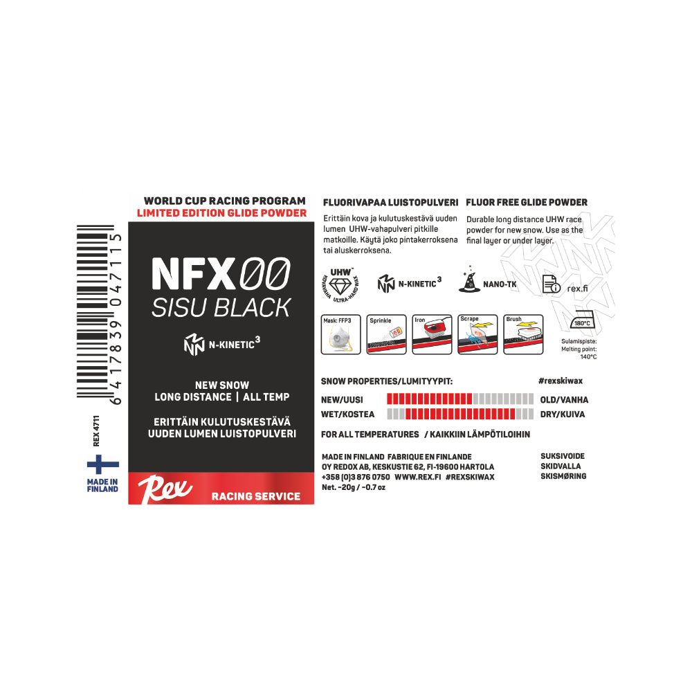 Rex NFX00 Sisu Black UHW vallapulver 20 g