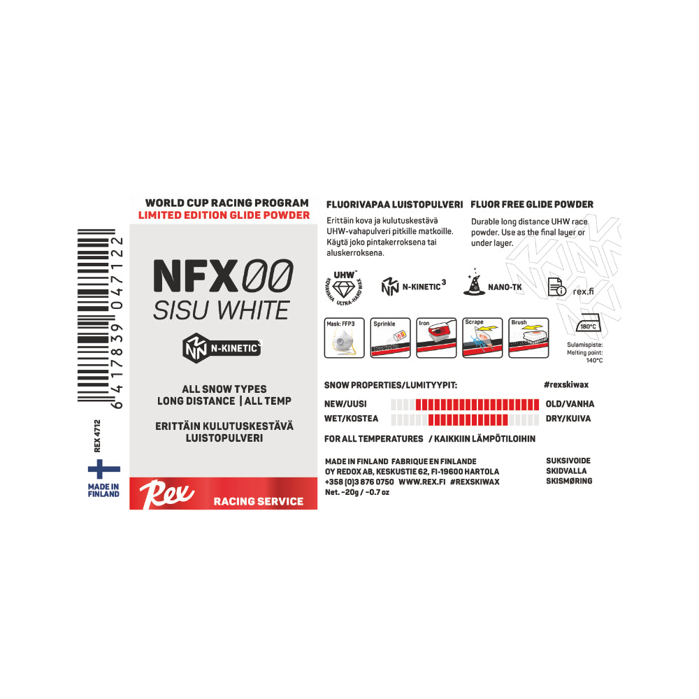 Rex NFX00 Sisu White UHW vallapulver 20 g