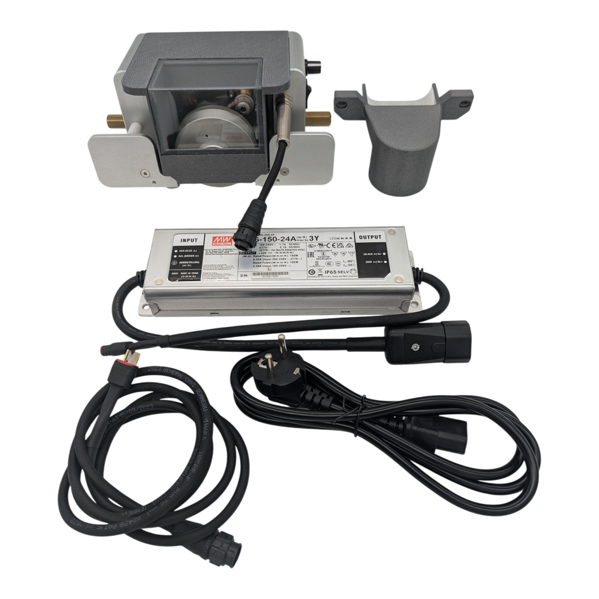 skidvalla.se Snowglide AF-W World Cup electric ski edge sharpener with power adapter, cables, and accessories.