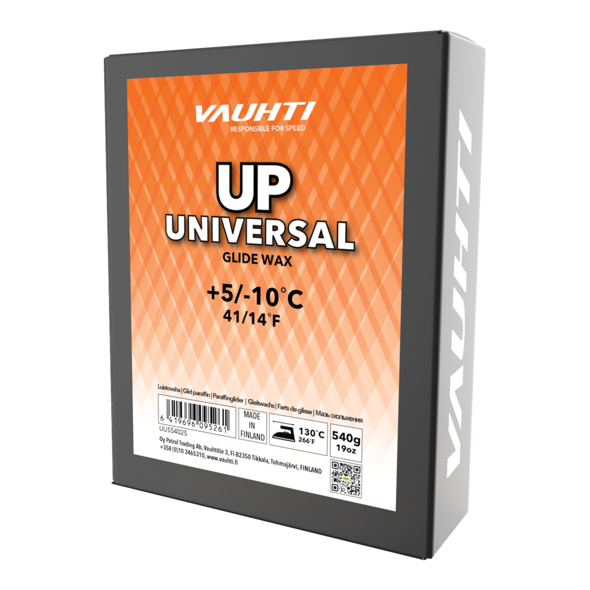 skidvalla.se Vauhti UP Universal glidvalla för längdskidor och alpint i temperaturspannet +5 till -10 grader.