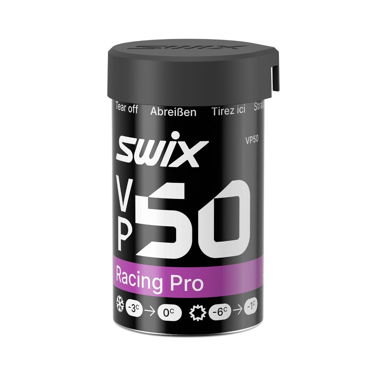 skidvalla.se Swix VP50 Racing Pro light violet grip wax for classic cross-country skiing in 0 to -6 degree conditions