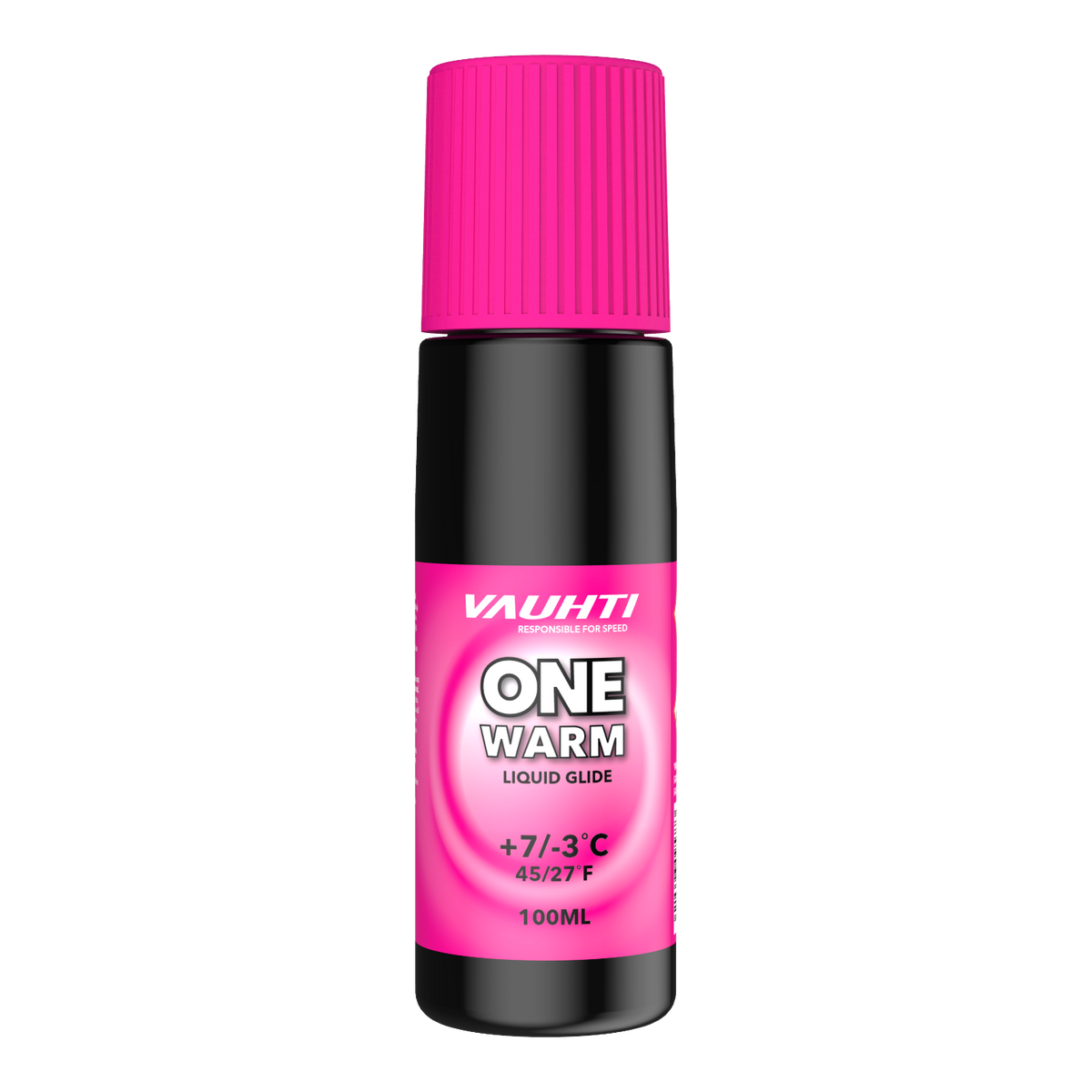 skidvalla.se Vauhti ONE Warm flytande glidvalla för varm snö i rosa flaska med skruvkork