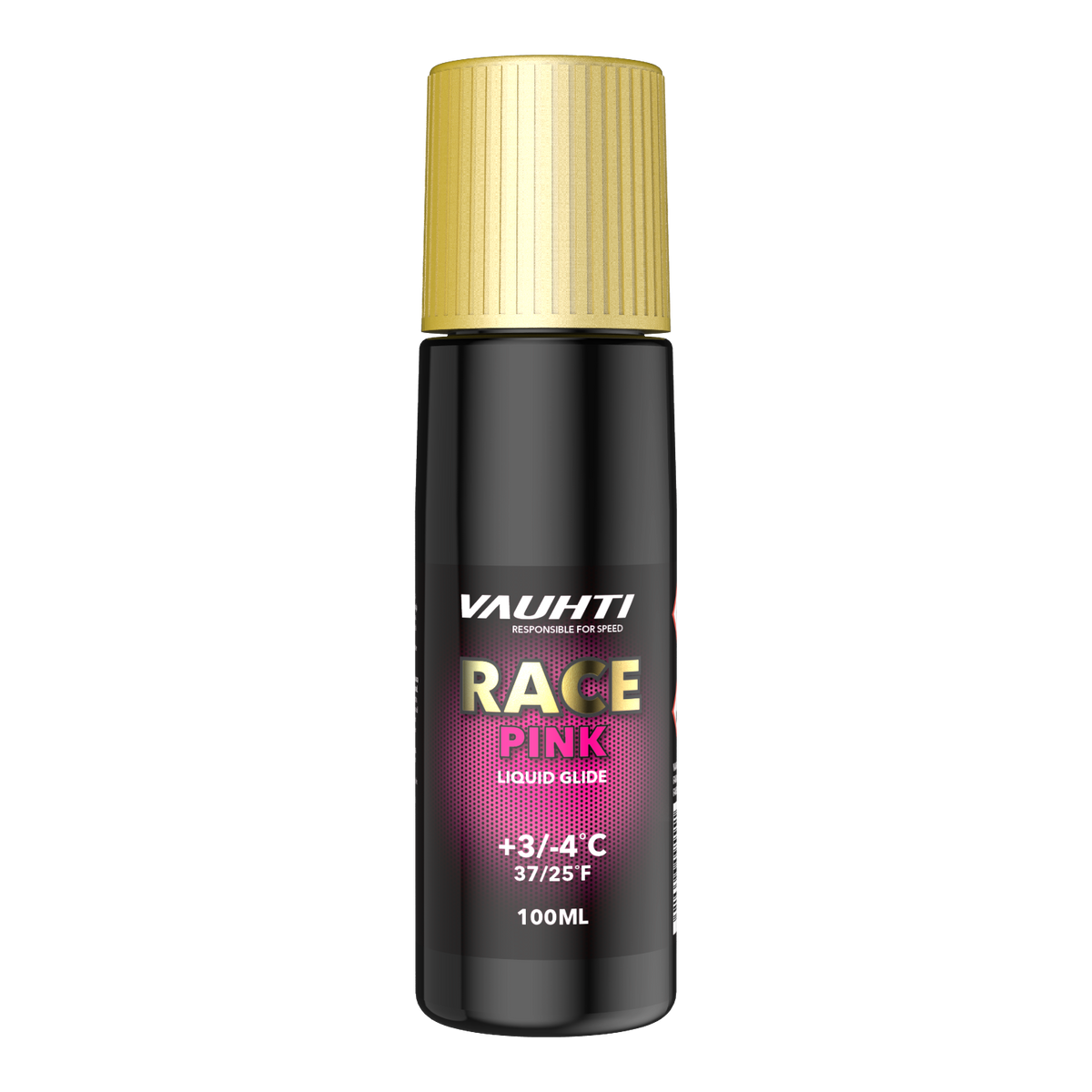 skidvalla.se Vauhti Race Pink flytande glidvalla för temperaturer mellan +3 och -4 grader i 100 ml flaska.