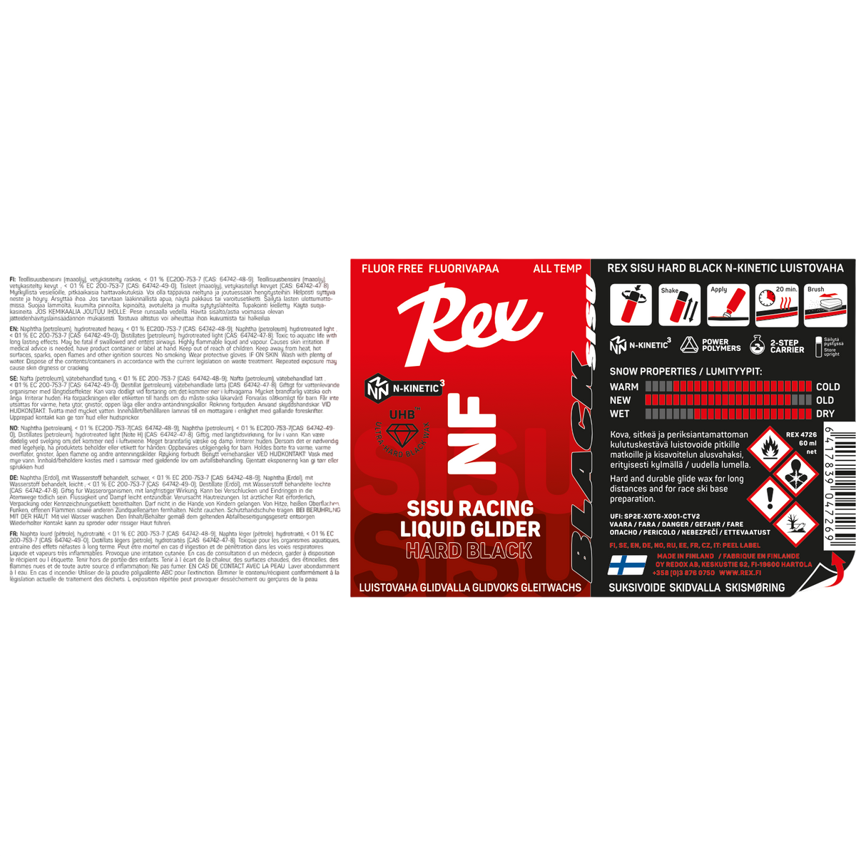 Rex NF Sisu Hard Black flytande grundvalla 60 ml
