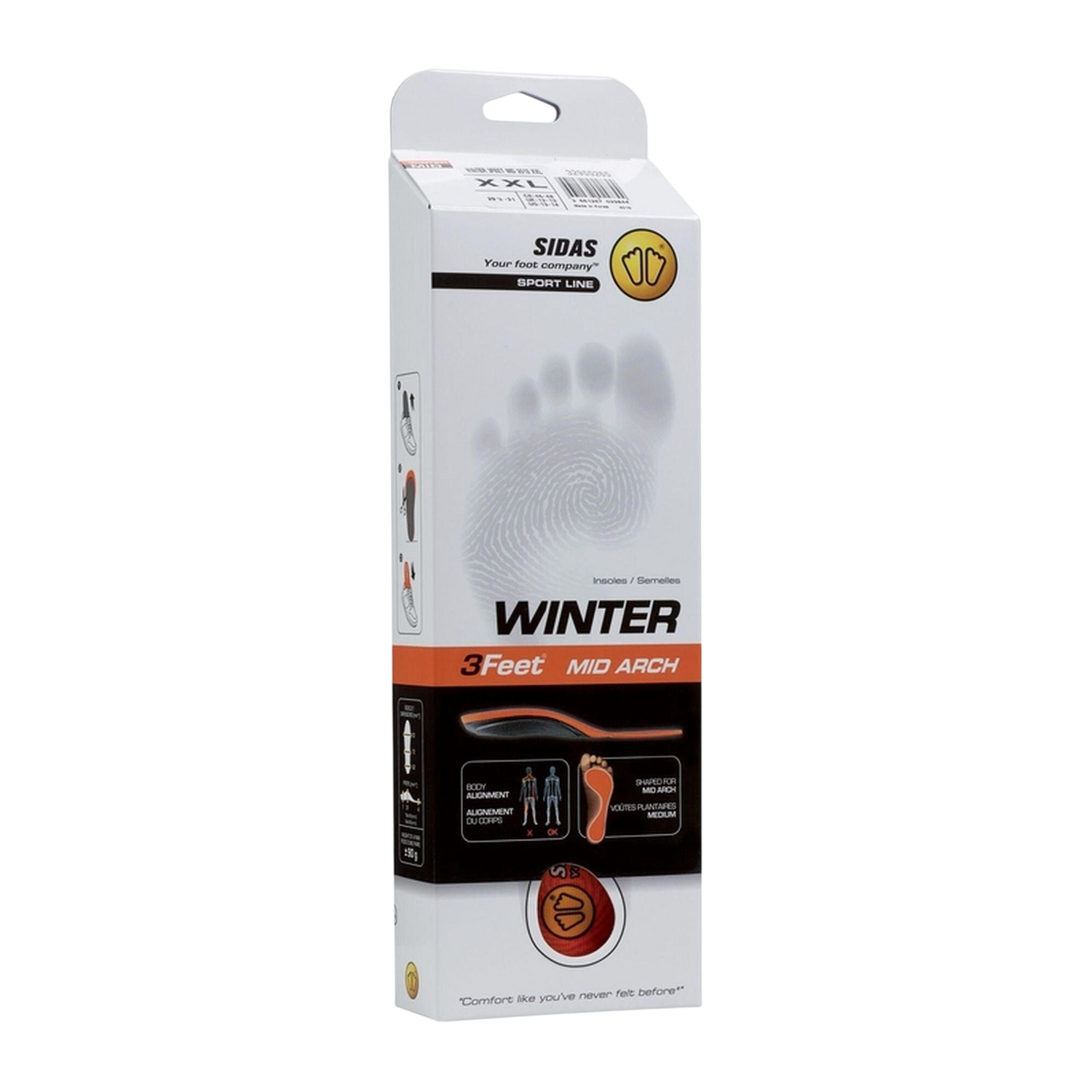 Sidas - Sidas 3Feet Winter insole Medium - CSE3FWI12_MI_01 - Skidvalla.se