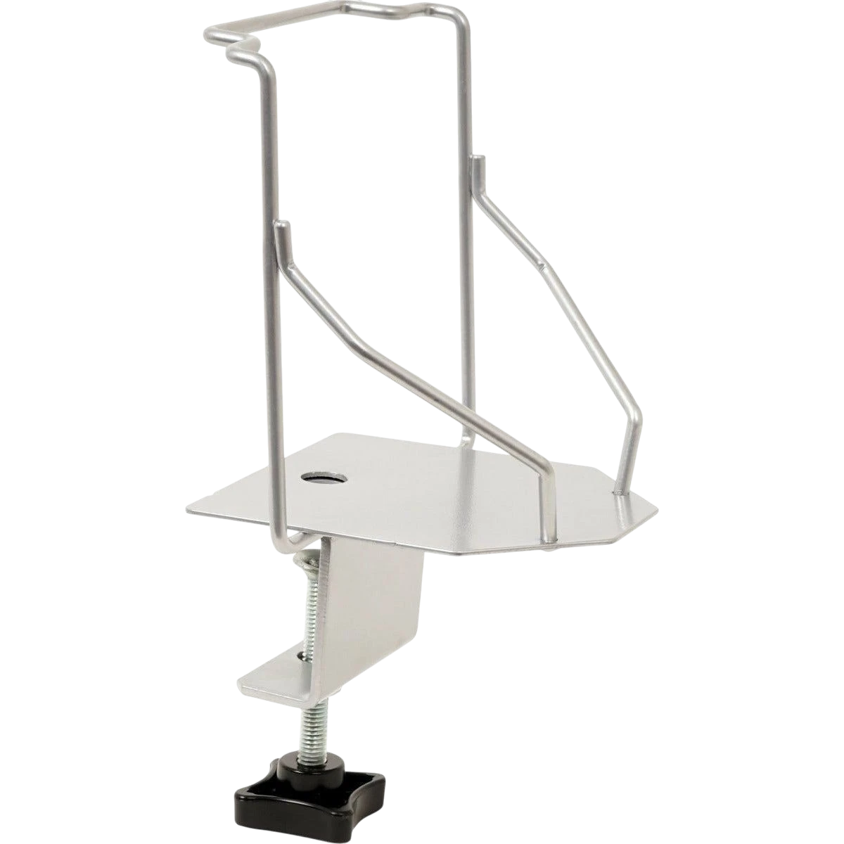 skidvalla.se metal holder for Swix waxing iron, designed for secure table-edge mounting during ski maintenance.