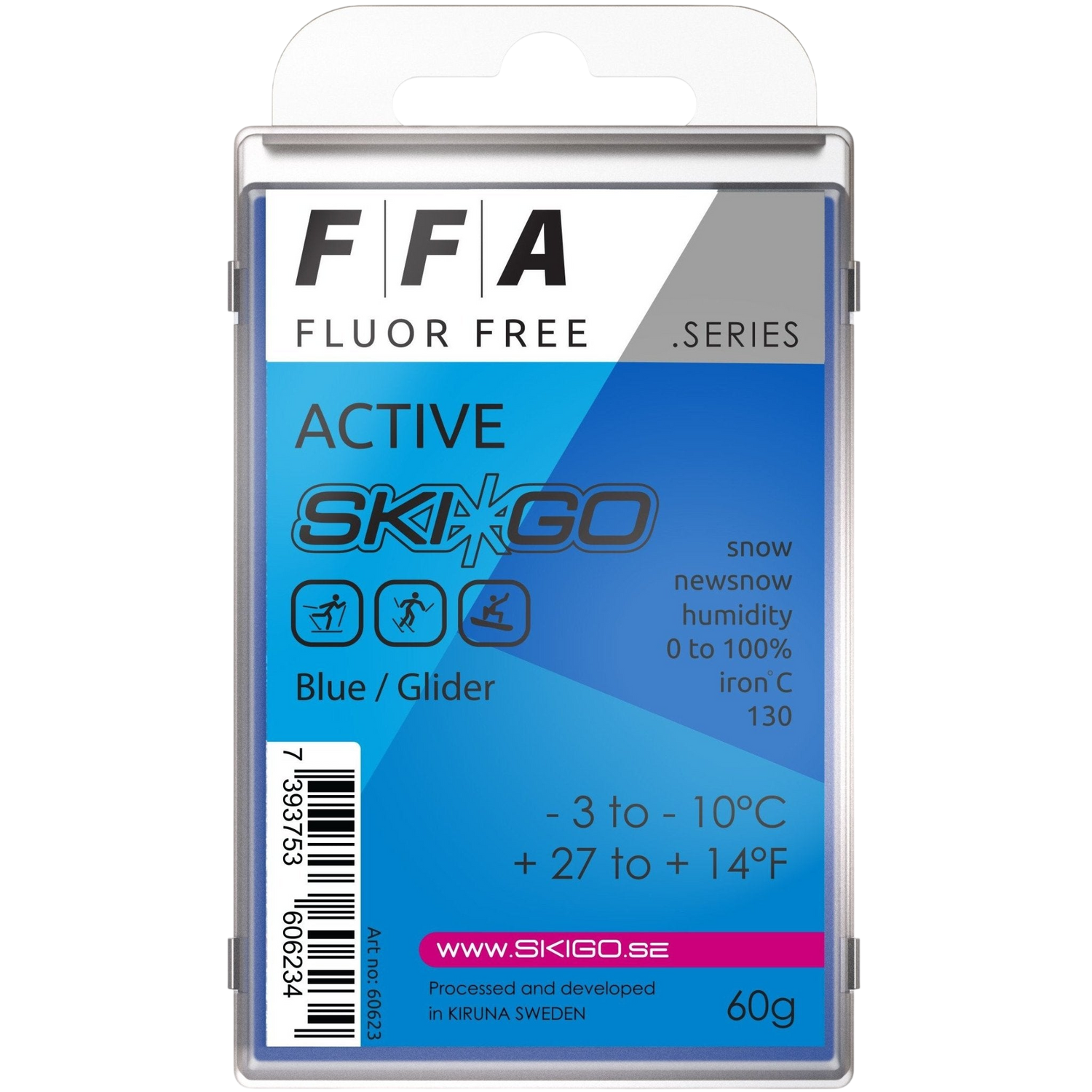 SkiGo - SkiGo FFA Active Blue 60g -3 / -10 - 60623 - Skidvalla.se