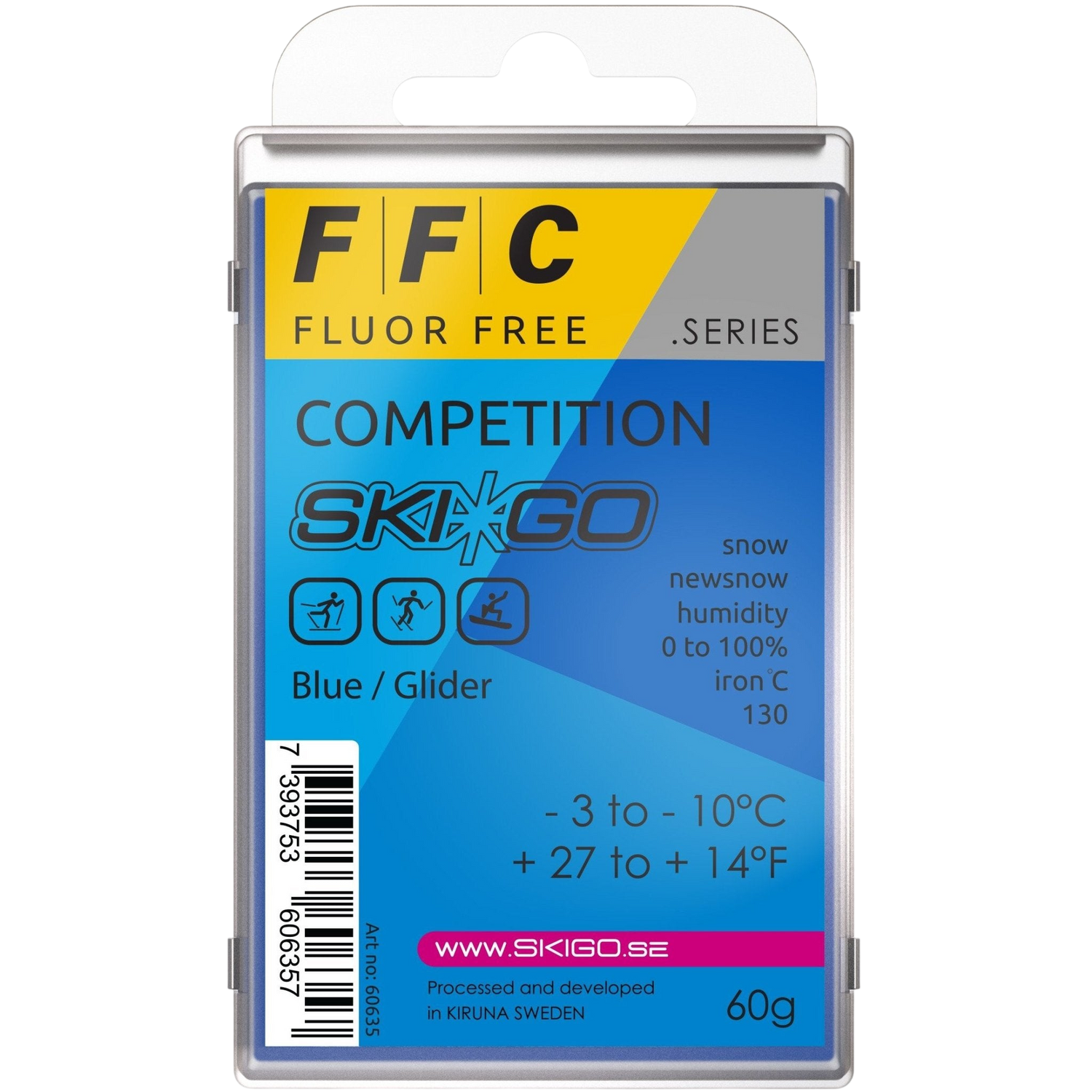 SkiGo - SkiGo FFC Competition Blue 60g -3 / -10 - 60635 - Skidvalla.se