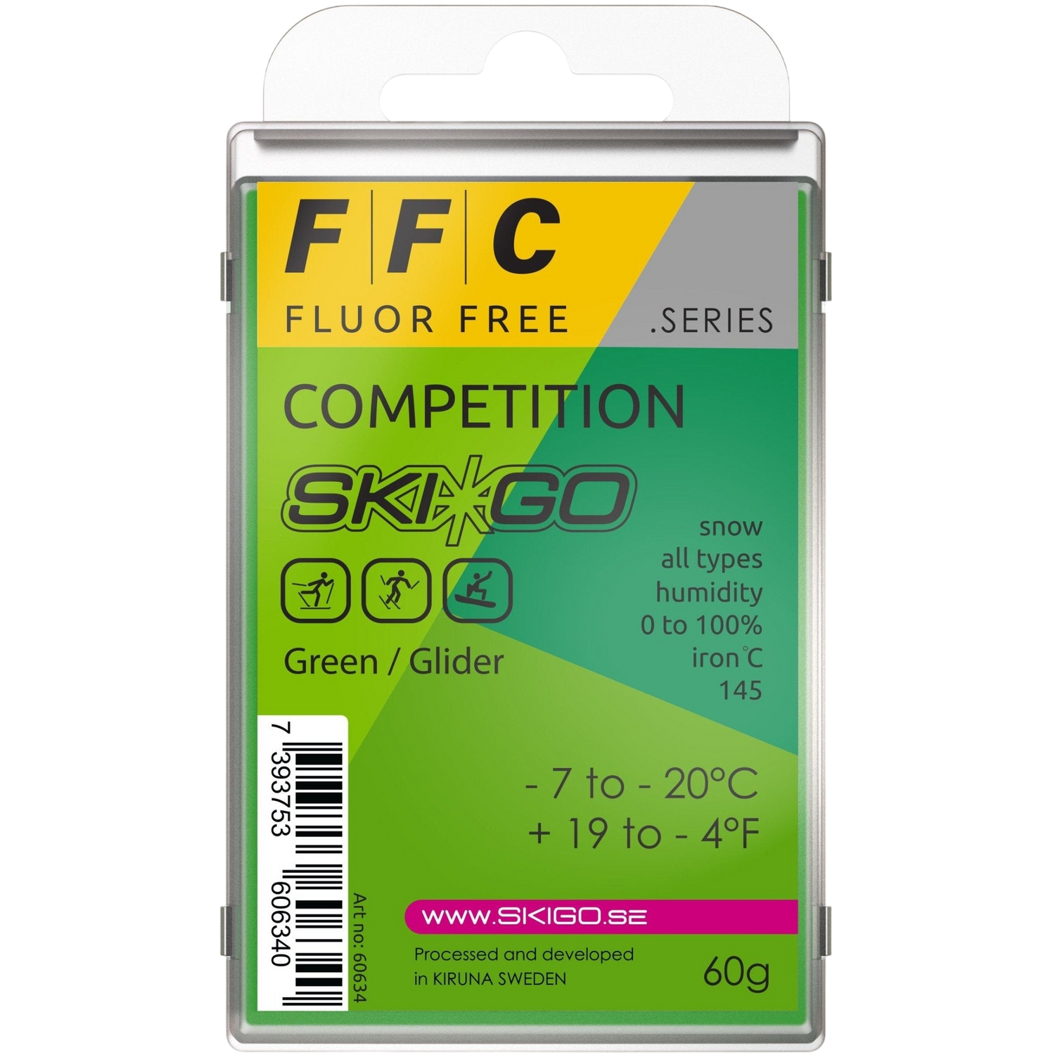 SkiGo - SkiGo FFC Competition Green 60g -7 / -20 - 60634 - Skidvalla.se