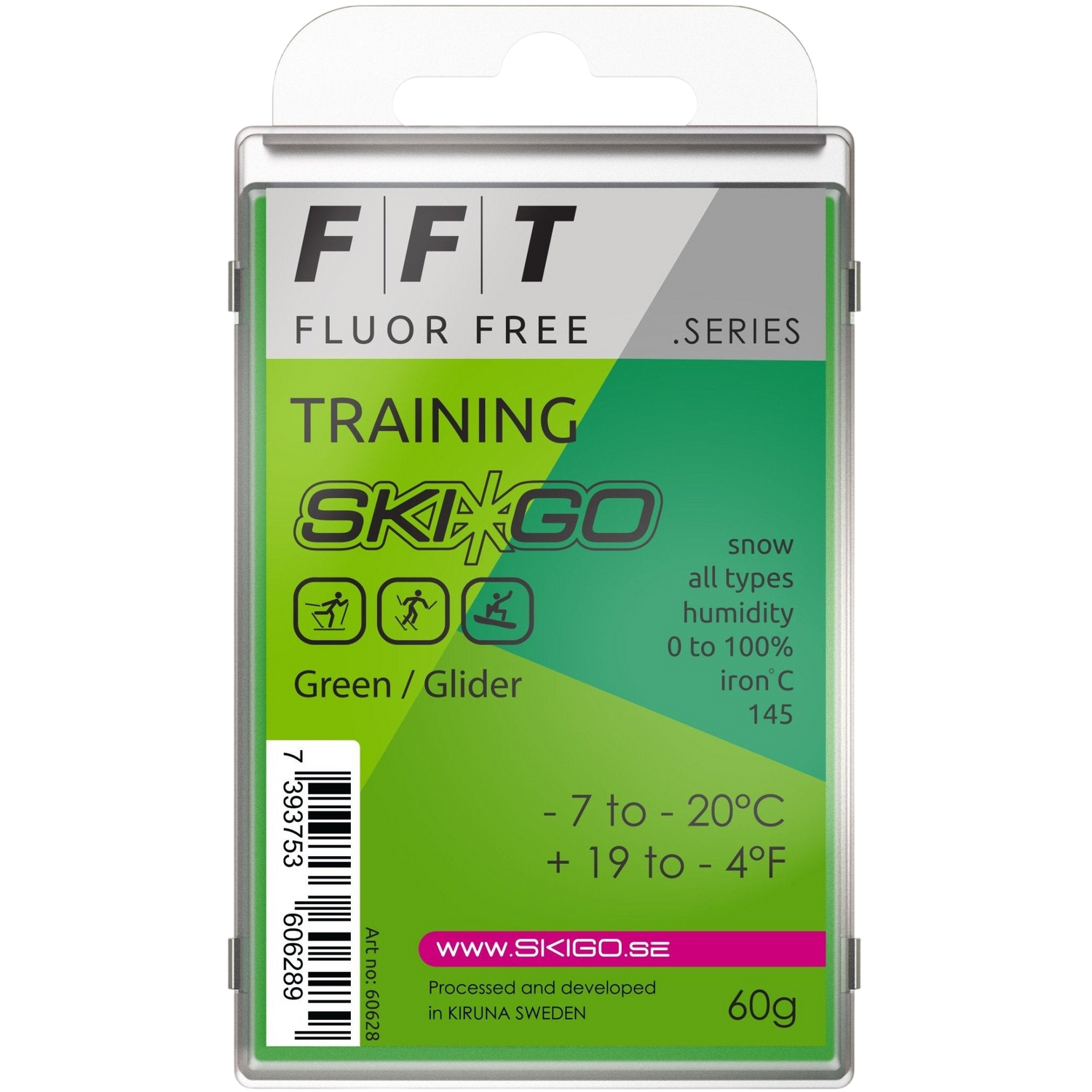 SkiGo - SkiGo FFT Training Green 60g -7 / -20 - 60628 - Skidvalla.se