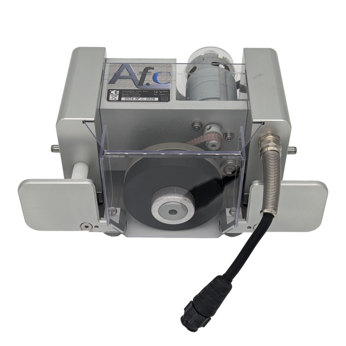 skidvalla.se Snowglide AF-C electric ski edge sharpener with CNC-machined aluminum housing and CBN grinding stone