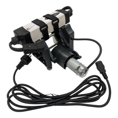 skidvalla.se Snowglide Rhombus electric ski edge sharpener with CBN grinding stone, power adapter, and carry case.