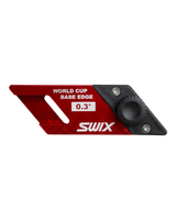 skidvalla.se Swix World Cup base edge file guide in red anodized aluminum for precise alpine ski tuning
