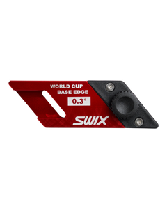 skidvalla.se Swix World Cup base edge file guide in red anodized aluminum for precise alpine ski tuning