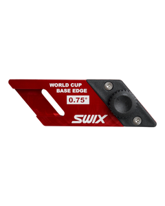 skidvalla.se Swix World Cup base edge file guide in red anodized aluminum for precise alpine ski edge tuning
