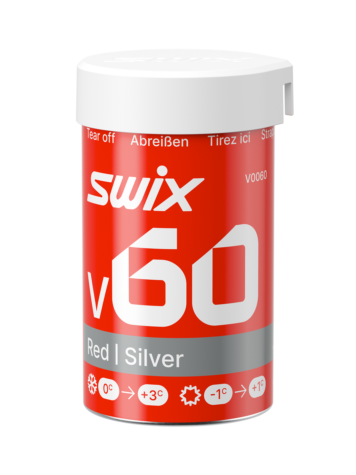 Swix V60 Burkvalla Röd/Silver +3 / -0