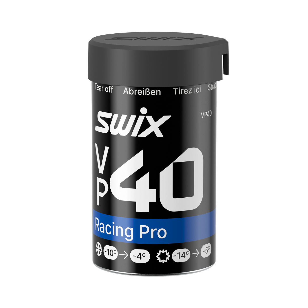 skidvalla.se Swix VP40 Racing Pro blue hard wax for classic cross-country skiing in cold winter conditions