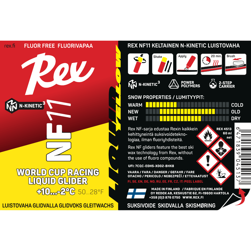 Rex NF11 Yellow flytande glidvalla