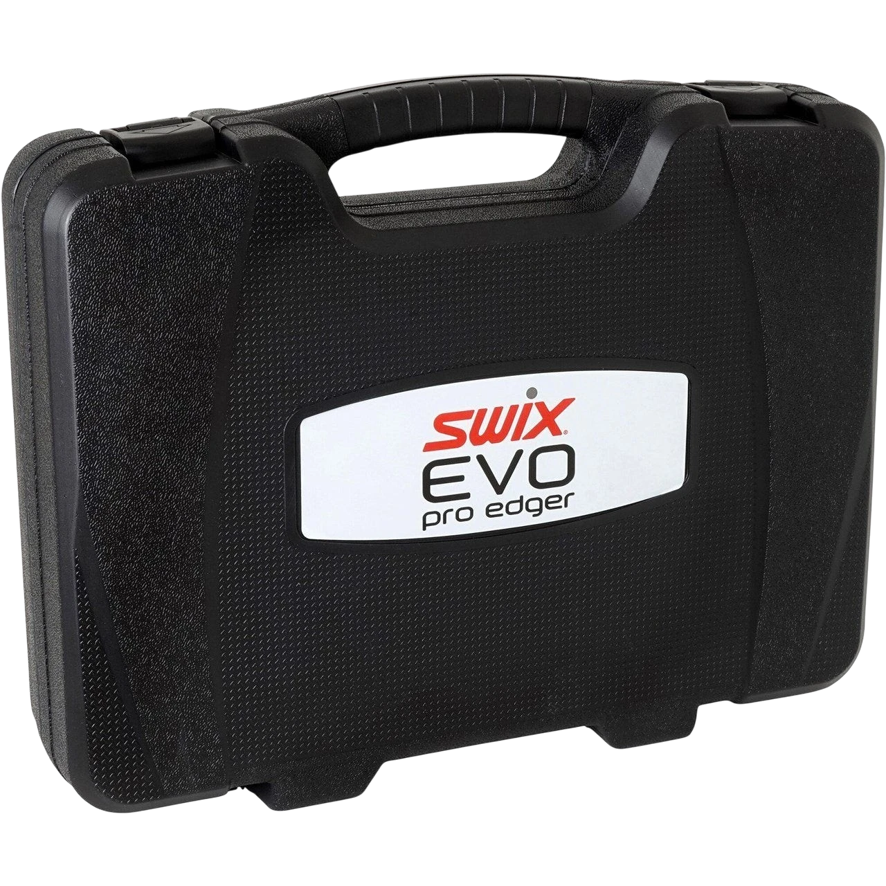 skidvalla.se black protective storage case for Swix EVO Pro Edge Tuner with branded logo on the front