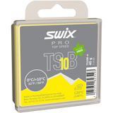 skidvalla.se Swix Pro TS10 Black fluor-free ski wax for warm, dirty, and transformed snow conditions in a 40g block.