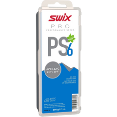 skidvalla.se Swix Pro PS6 Blue 180g fluor-free glide wax for cold winter conditions in a plastic storage case