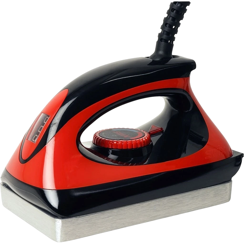 skidvalla.se Swix T73D digital waxing iron in black and red with temperature display and adjustable dial
