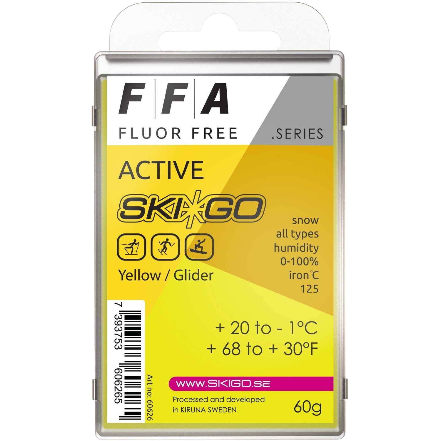 SkiGo - SkiGo FFA Active Yellow 60g +20 / -1 - 60626 - Skidvalla.se