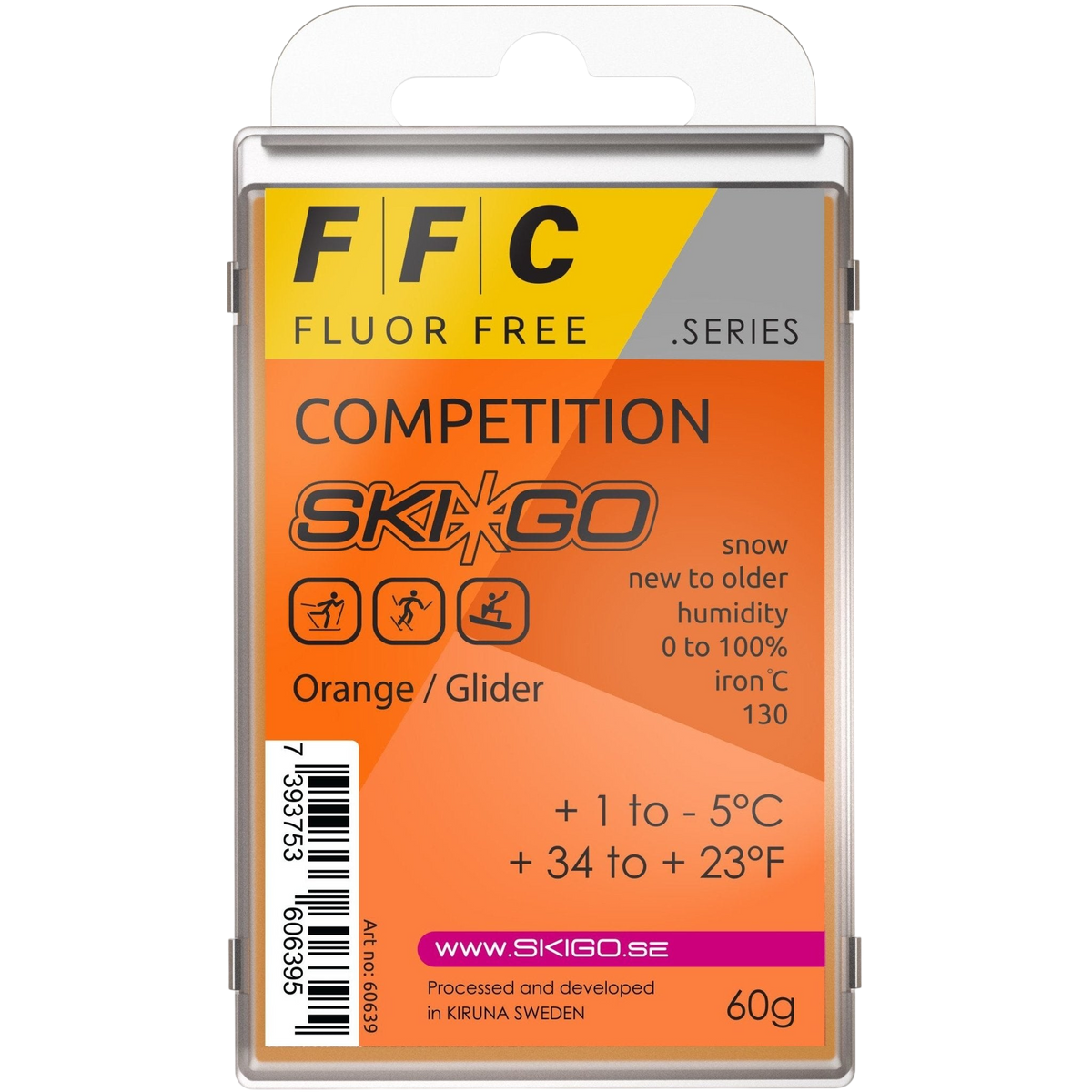 SkiGo - SkiGo FFC Competition Orange 60g +1 / -5 - 60639 - Skidvalla.se
