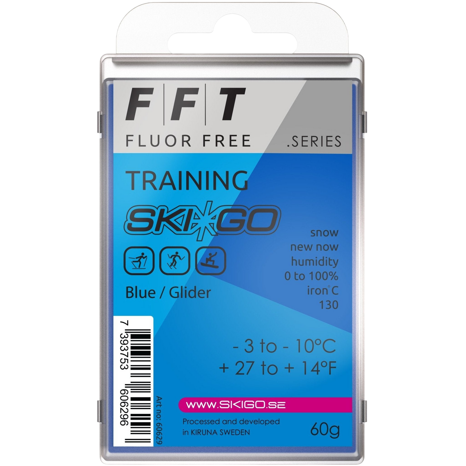 SkiGo - SkiGo FFT Training Blue 60g -3 / -10 - 60629 - Skidvalla.se