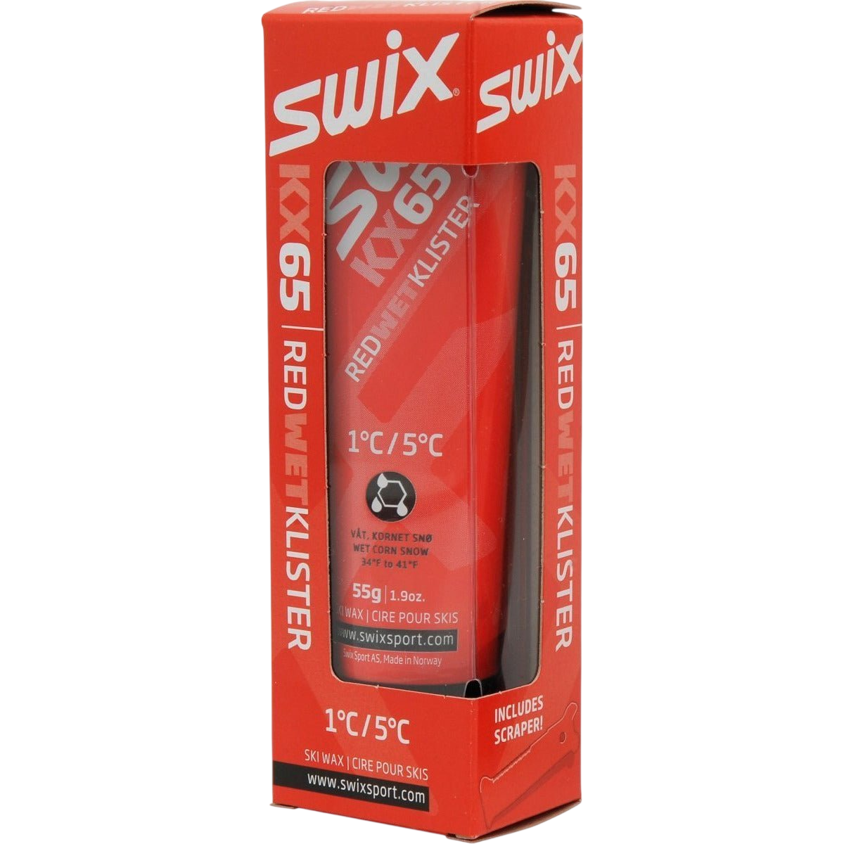 Swix - Swix KX65 Red Klister +5 / +1 - KX65 - Skidvalla.se