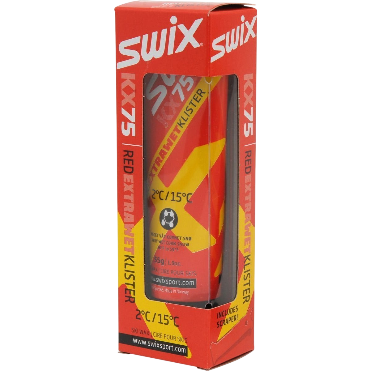 Swix - Swix KX75 Red Extra Wet Klister +15 / +2 - KX75 - Skidvalla.se
