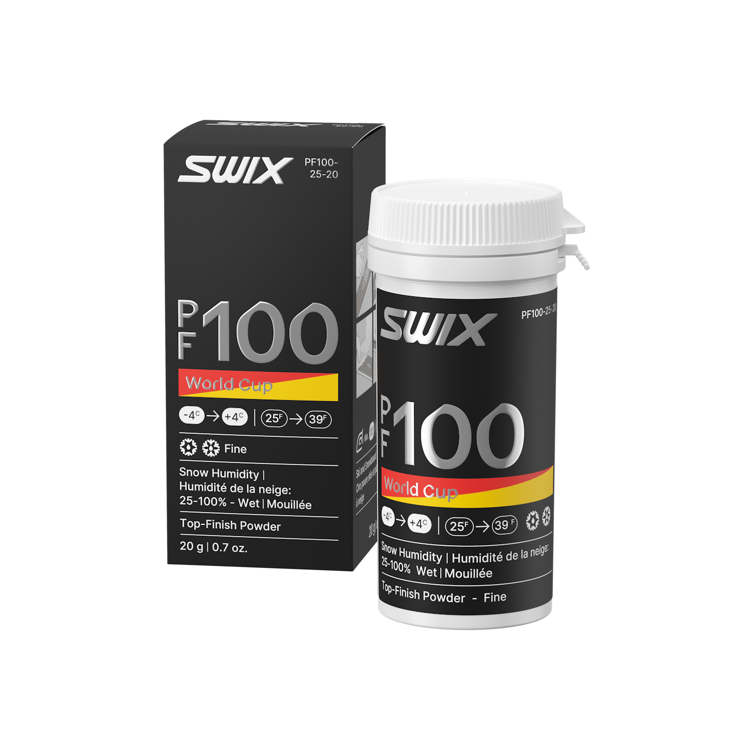 Swix - Swix PF100 Pulver Fin och Fuktig snö +4 / - 4 20g - PF100-25-20 - Skidvalla.se