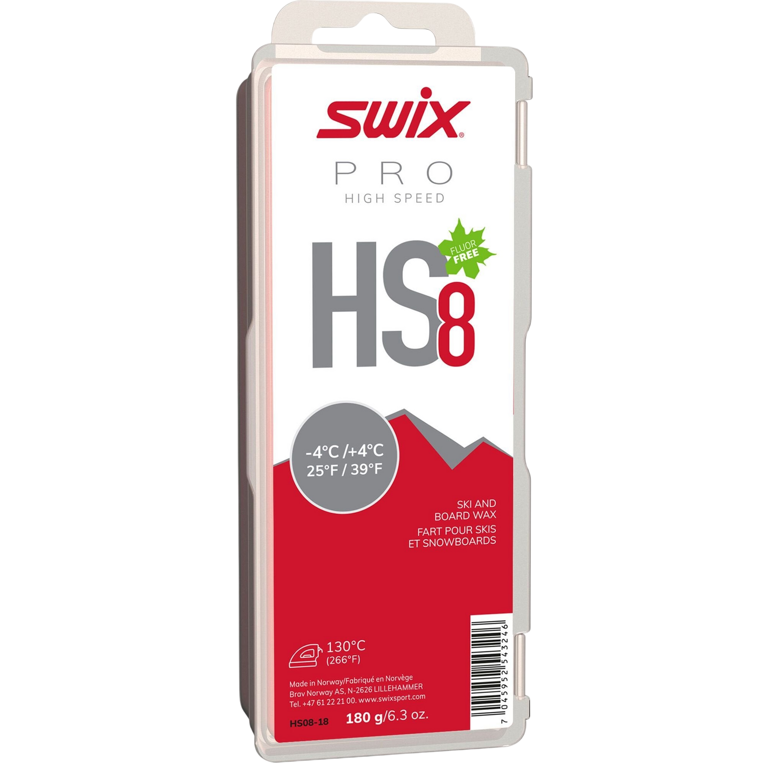 Swix - Swix Pro HS8 Red +4 / -4 180g - HS08-18 - Skidvalla.se