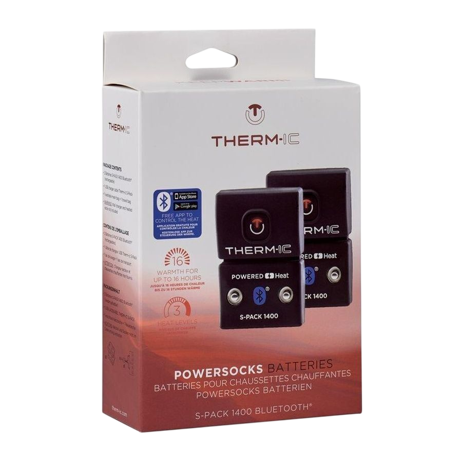 Sidas / THERM-IC - THERM-IC Battery Pack for Heated Socks S-Pack 1400 - T41-0102-400 - Skidvalla.se