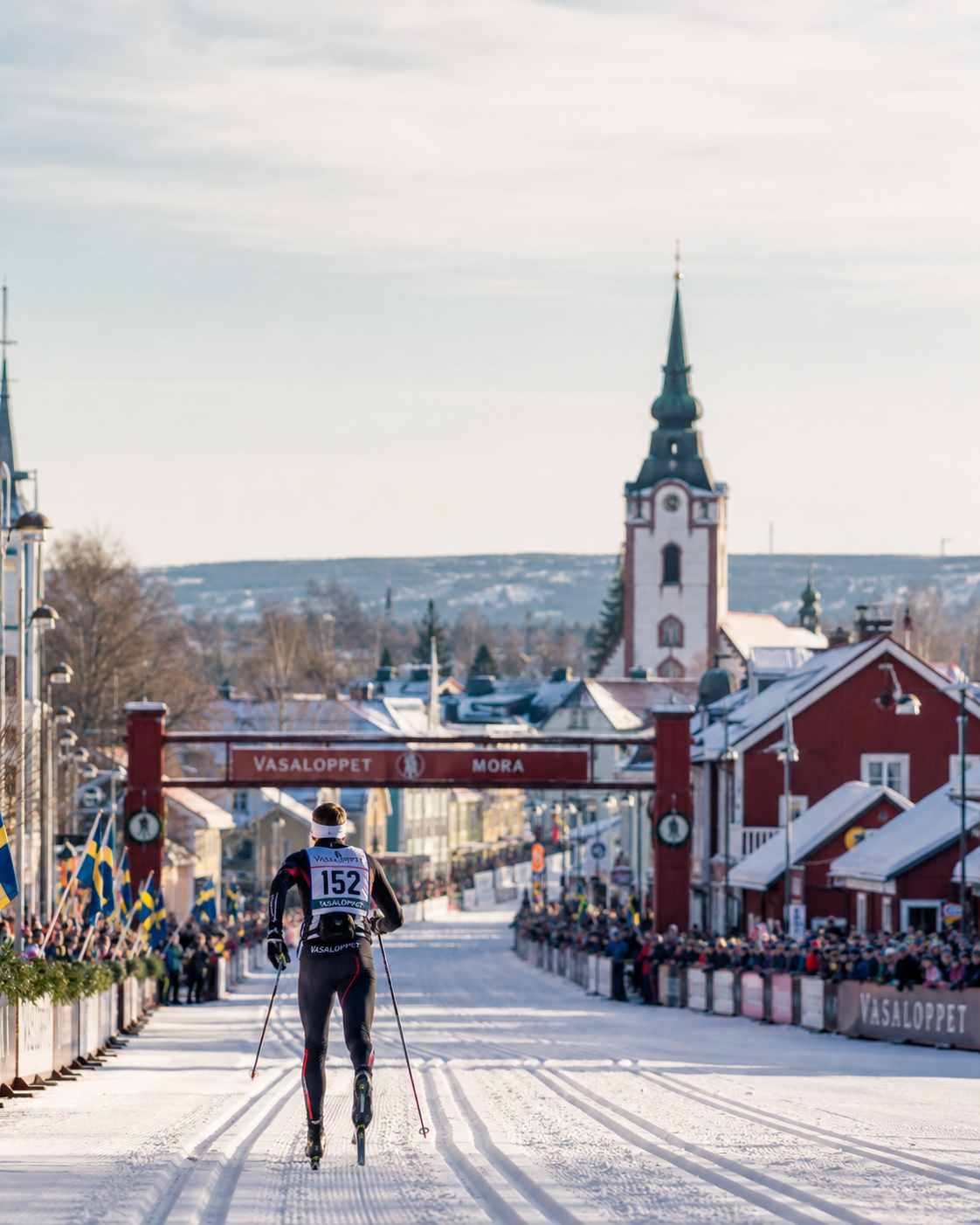 Vasaloppets skidspår mot Mora